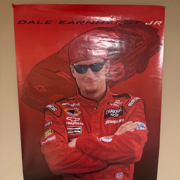 2002 Dale Earnhardt Jr. NASCAR Poster β Budweiser No. 8 β Time Factory β Vintage - Picture 1 of 5